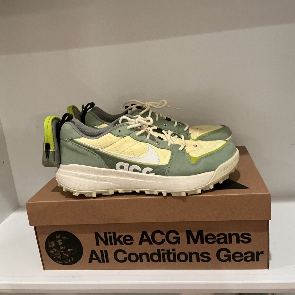 Nike ACG Lowcate Future Movement Oil Green Lemon Chiffon FB9761-300 Size 10.5